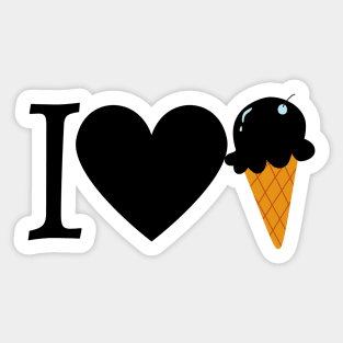 I Love Ice Cream Sticker